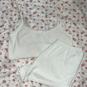 White Brandy Melville Skylar Sleep Set